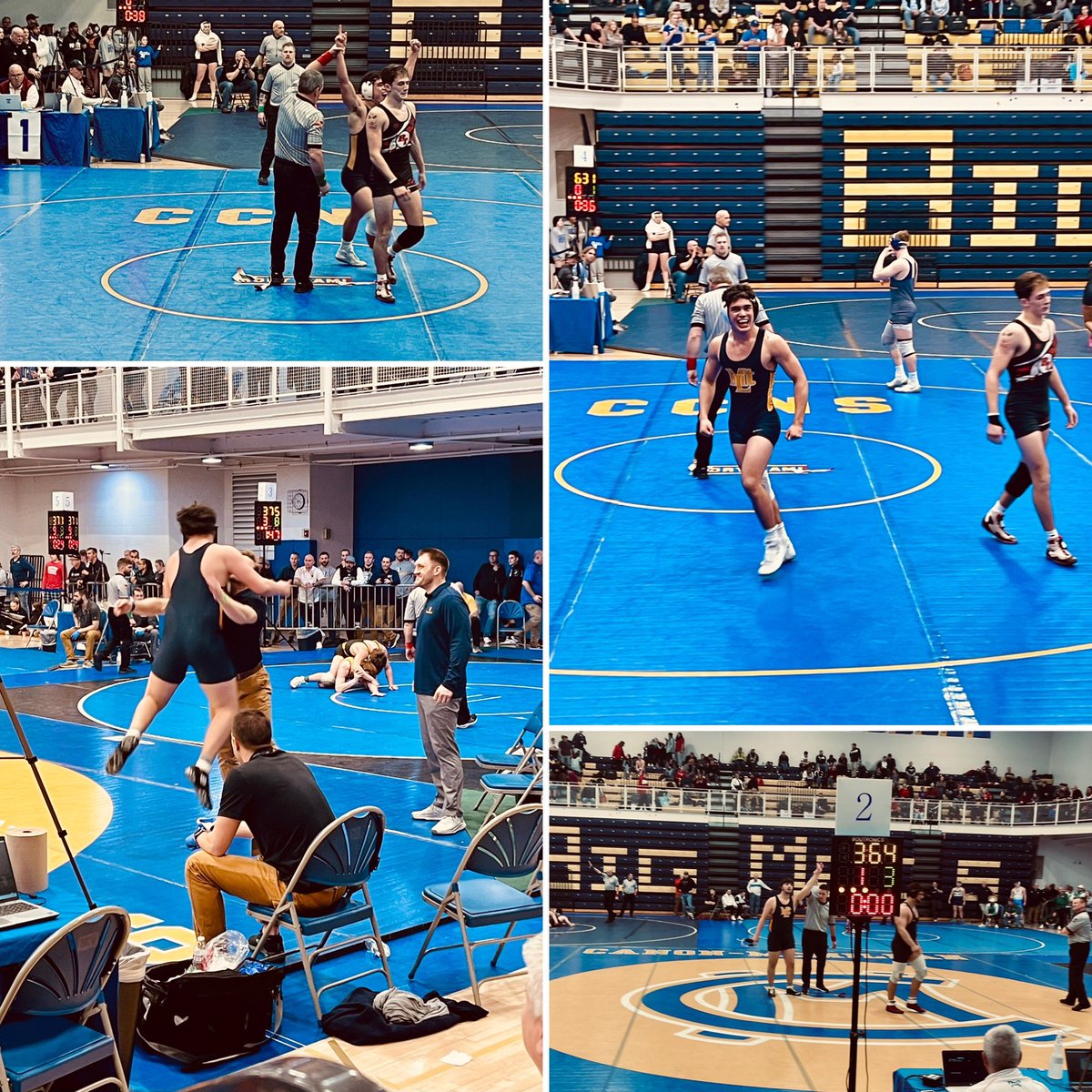 Great day of wrestling at WPIALs. Congrats to all wrestlers for a phenomenal effort. Love💙💛the joy in these pics. <a href="/LeboWrestling/">Mt Lebanon Wrestling</a> <a href="/MtLgirlswrestle/">Lebo Girls Wrestling</a> <a href="/MtLebanonSports/">MtLebanon Sports</a>