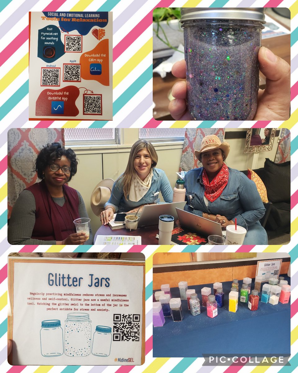 It's never too late to show appreciation to @TBerryMEd @valggomez @CarrollMalikah. @OrangeGroveAISD enjoyed making our own Glitter Jars. #MyAldine