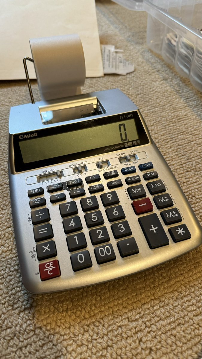 Once upon a time, in a galaxy far far away, I was a banker. Tax time heralds the return of my adding machine for a brief appearance… the sounds sure take me back 😂 #memories #thankfultonotbeabankeranymore