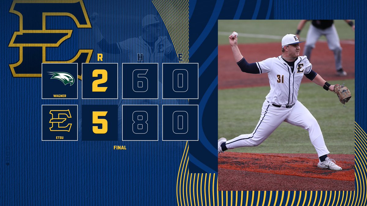 𝘽𝙐𝘾𝙎 𝙒𝙄𝙉! 𝘽𝙐𝘾𝙎 𝙒𝙄𝙉! 𝘽𝙐𝘾𝙎 𝙒𝙄𝙉! ETSU withstands a late charge from Wagner to win game two, 5-2, and have clinched their third straight series win! Bucs go for the series sweep tomorrow afternoon at 1 pm! #Together | #ETSUTough 🏴‍☠️