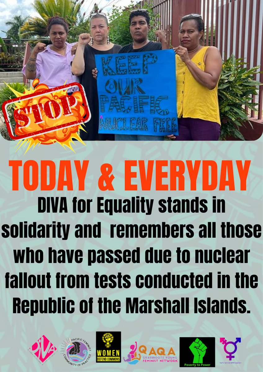 1 March 2024 - 70 years since the Castle Bravo explosion on 1 March 1954. #NuclearJusticeforthePacific #nuclearfreepacific #PeoplePower @CSW68Pacific @antonioguterres @unwomenchief @RMIGeneva @pisfcc @CANPacificIs @PIFA4CJ @USPWansolwara @pangmedia @DAWNfeminist @CommsFWCC