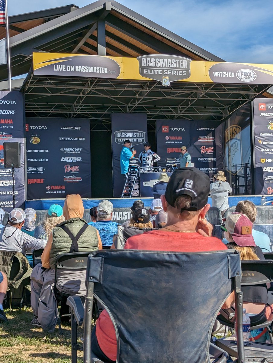 Great day at the @bassmaster tournament today. Looking forward to weigh-in tomorrow. #lakefork #bigbass #fishon