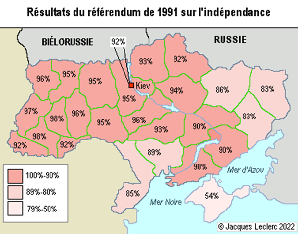 VanEylenDidier's tweet photo. #longformat #Ukraine
Je vais essayer de résumer le plus clairement possible ce qui a conduit aux évènements d'aujourd'hui et expliquer à travers la relation Ukraine-Russie dans un premier temps.
Les autorités ukrainiennes organisèrent un référendum sur l'autodétermination qui eut lieu le 1er décembre 1991. Ce référendum posait la question suivante: «Êtes-vous favorable à la déclaration d'indépendance de l'Ukraine?». Les résultats en une image
👇
