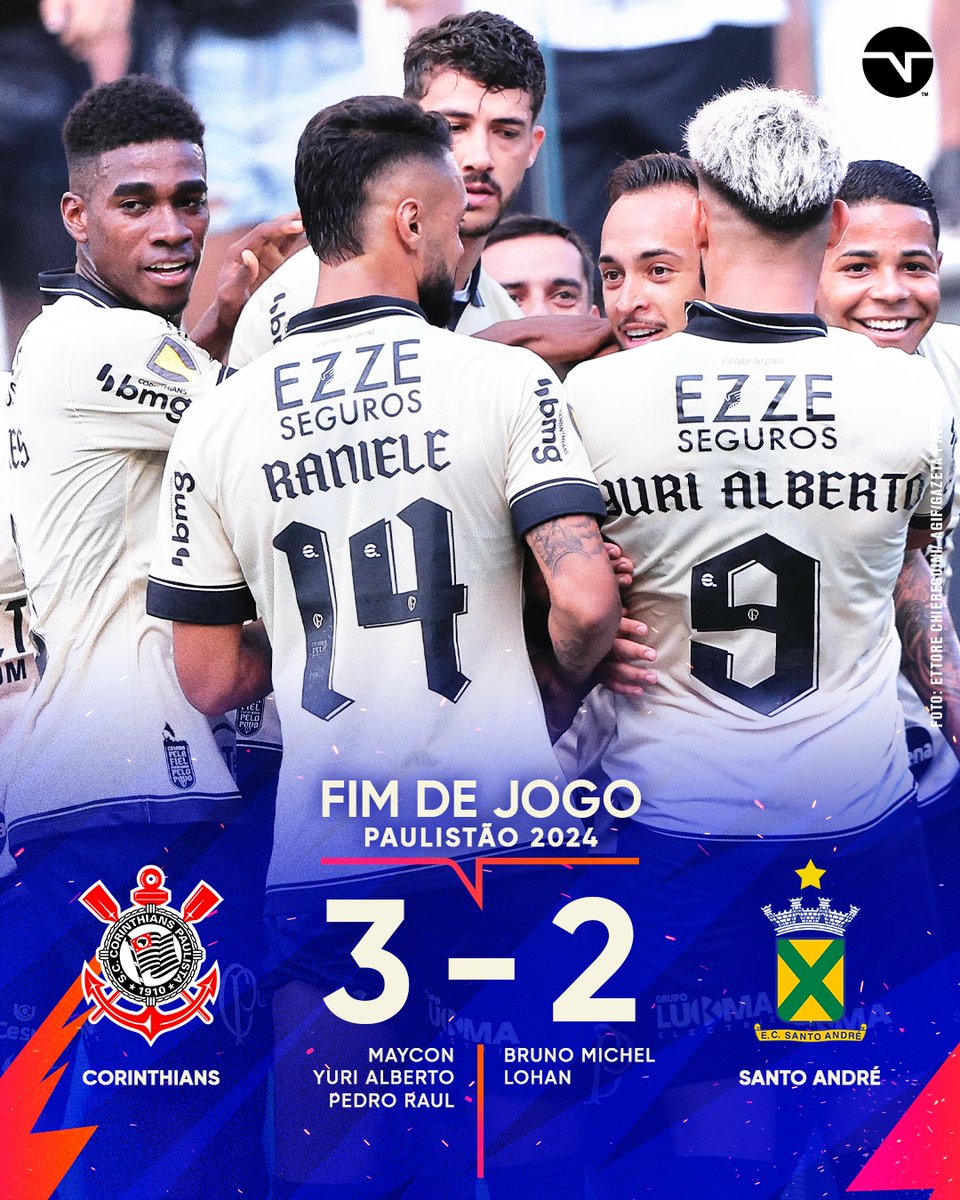 TNTSportsBR's tweet photo. O TIMÃO TÁ NA LUTA PELA PRÓXIMA FASE DO PAULISTÃO! 🔥 Quase que não rolou, mas nos últimos minutos o Alvinegrou alcançou a vitória e agora depende do resultado dos jogos do Mirassol e Inter de Limeira. Será que vai dar? https://t.co/Da5AaBBEnZ