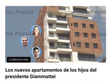 Sonny_Figueroa's tweet photo. Ya que está respondiendo en esta red social espero me responda estas preguntas señor @DrGiammattei 

¿Con qué dinero compró su finca en Santa María de Jesús?

▶️ https://t.co/hdRliSfCEu

¿Con qué dinero sus hijos viven en tres apartamentos de lujo?

▶️ https://t.co/Tp9ZPDhc3K

¿Con qué dinero su pareja tiene a toda su familia viviendo en Bella Vista?

▶️ https://t.co/kv2yz6AzW4

¿Con qué dinero su pareja y amigos son dueños de una cadena de bares?
 
▶️ https://t.co/HekpA8J9tq

Le dejo los enlaces de las investigaciones para que no salga a decir que son “chismes de cantina”

Espero su respuesta @DrGiammattei ya que cuando fue presidente no dio la cara ante las preguntas mías, de @marvindelcid y de @VoxPopuliGuate