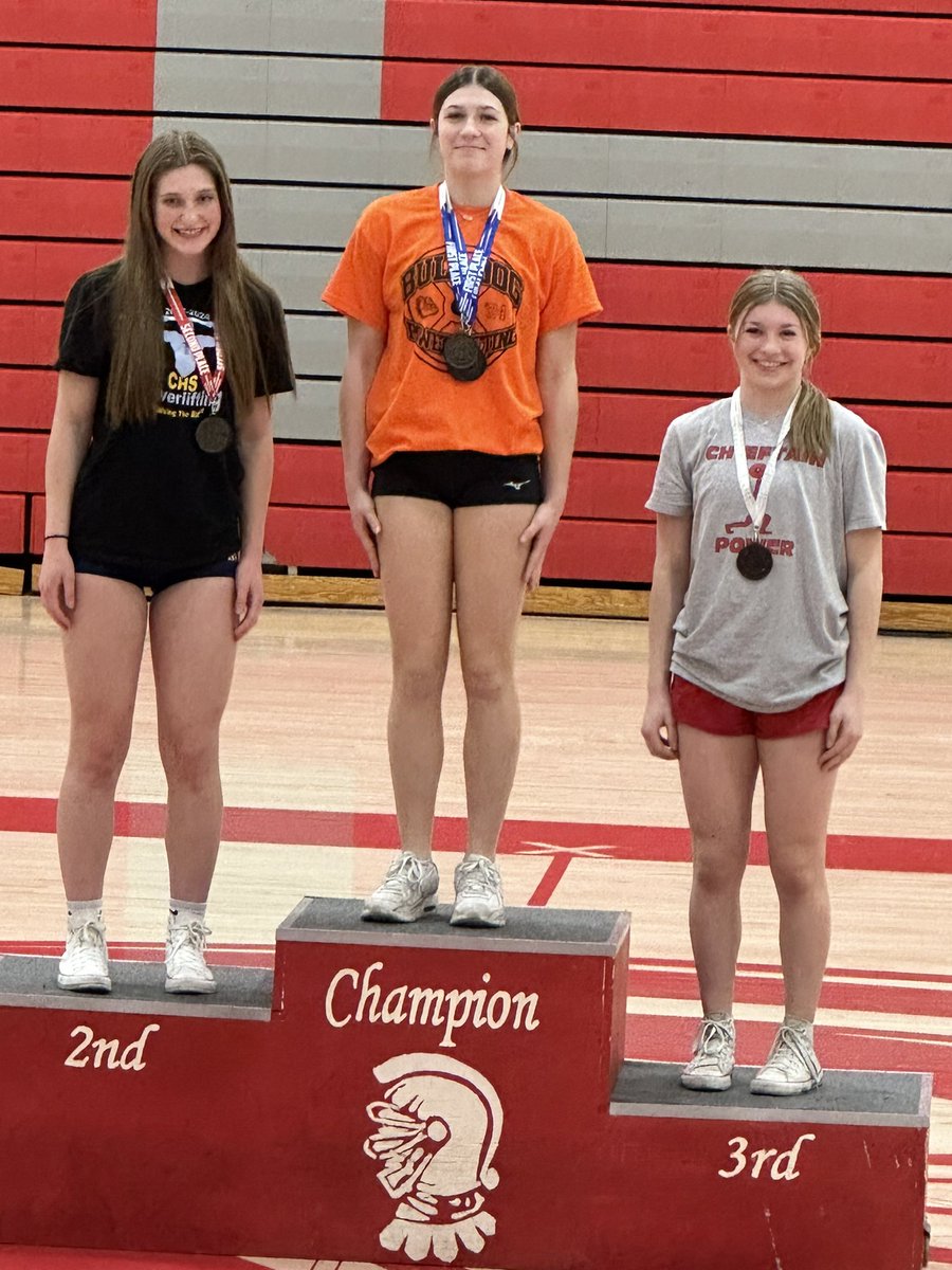 Coach_Fiscus's tweet image. Addison Lanning: 3X, 3X, 3X State Champ power lifter!