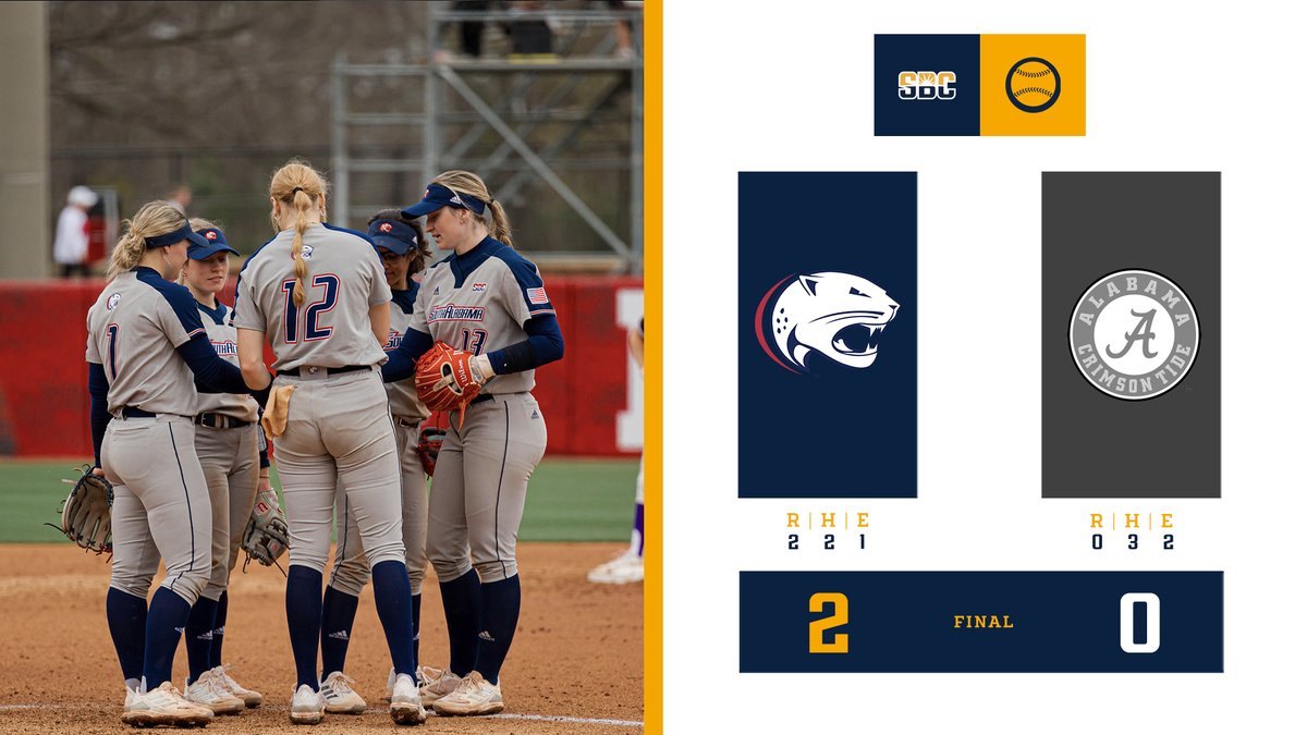 𝗝𝗢𝗟𝗧 𝗙𝗥𝗢𝗠 𝗧𝗛𝗘 𝗝𝗔𝗚𝗦.

<a href="/SouthAlabamaSB/">South Alabama Softball 🥎</a> head coach Becky Clark notches her 700th career win as the Jags hand No. 11 Alabama its first lost of the season. #SunBeltSB ☀️🥎