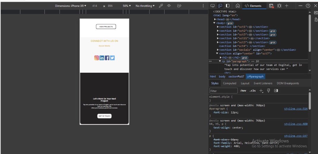 iyanuoyeboade45's tweet image. The web view and the mobile view of oxgital website I am currently working on
Frame 1:Desktop view
Frame2:Samsung galaxy tab S4 view
Frame3:iPhone XR view
Frame4:iPhone12 view 
#mediaquery
#vanillacss