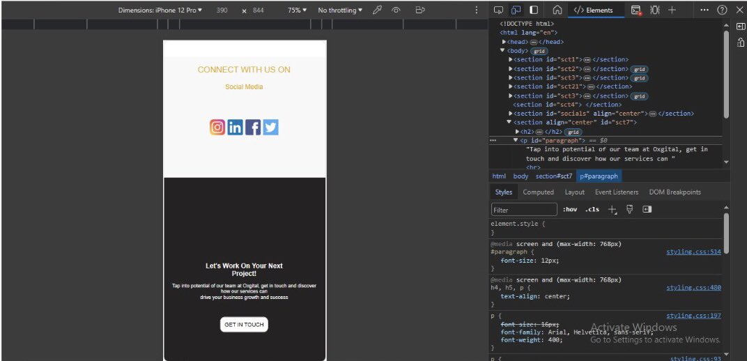 iyanuoyeboade45's tweet image. The web view and the mobile view of oxgital website I am currently working on
Frame 1:Desktop view
Frame2:Samsung galaxy tab S4 view
Frame3:iPhone XR view
Frame4:iPhone12 view 
#mediaquery
#vanillacss