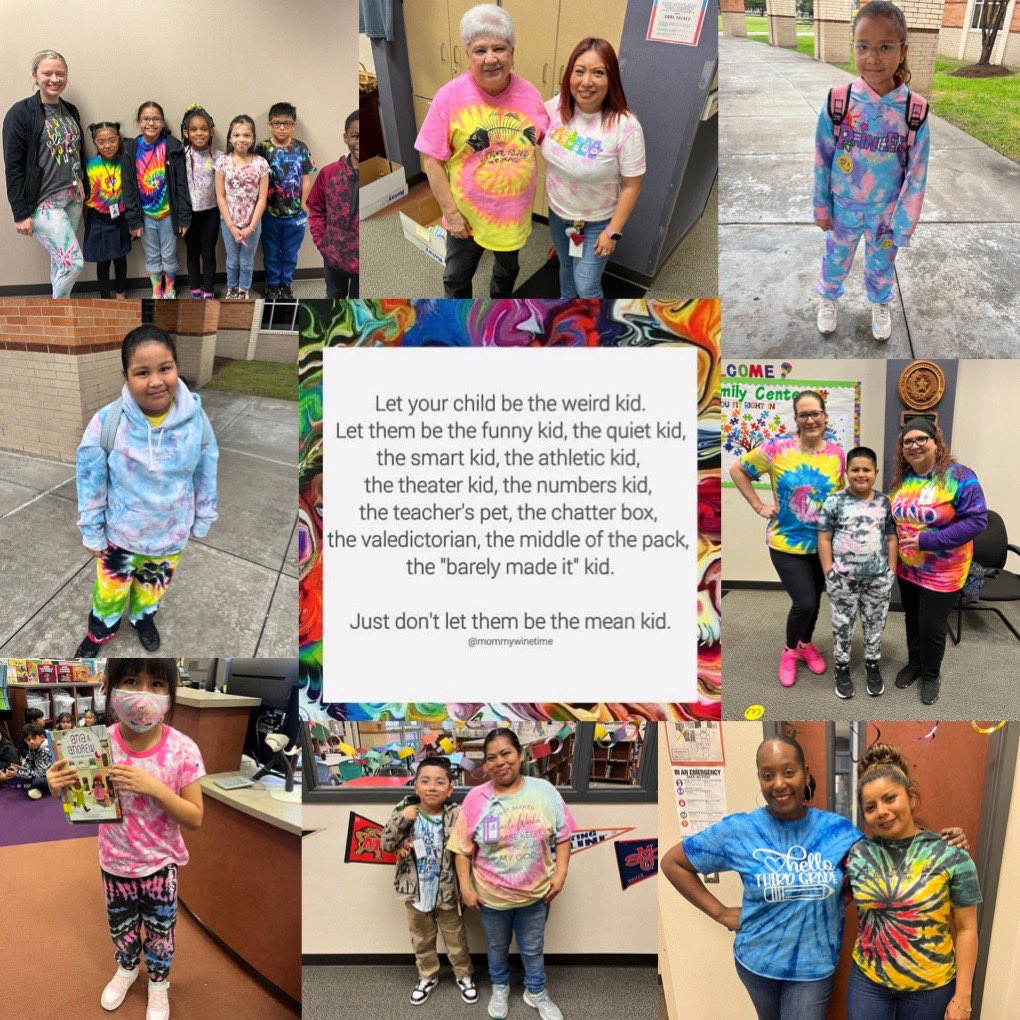 BusyCounselor's tweet photo. Peace, love, and Kindness Week highlighted by Tie-Dye fun!! @Horn_Dream_Big https://t.co/y9La089HhX