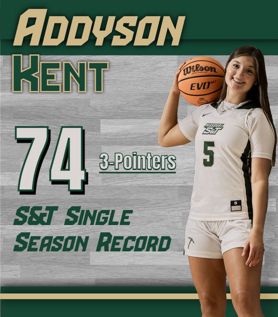 With 5 threes today, <a href="/AddysonKent/">addyson kent</a> became the single season 3-point record holder!