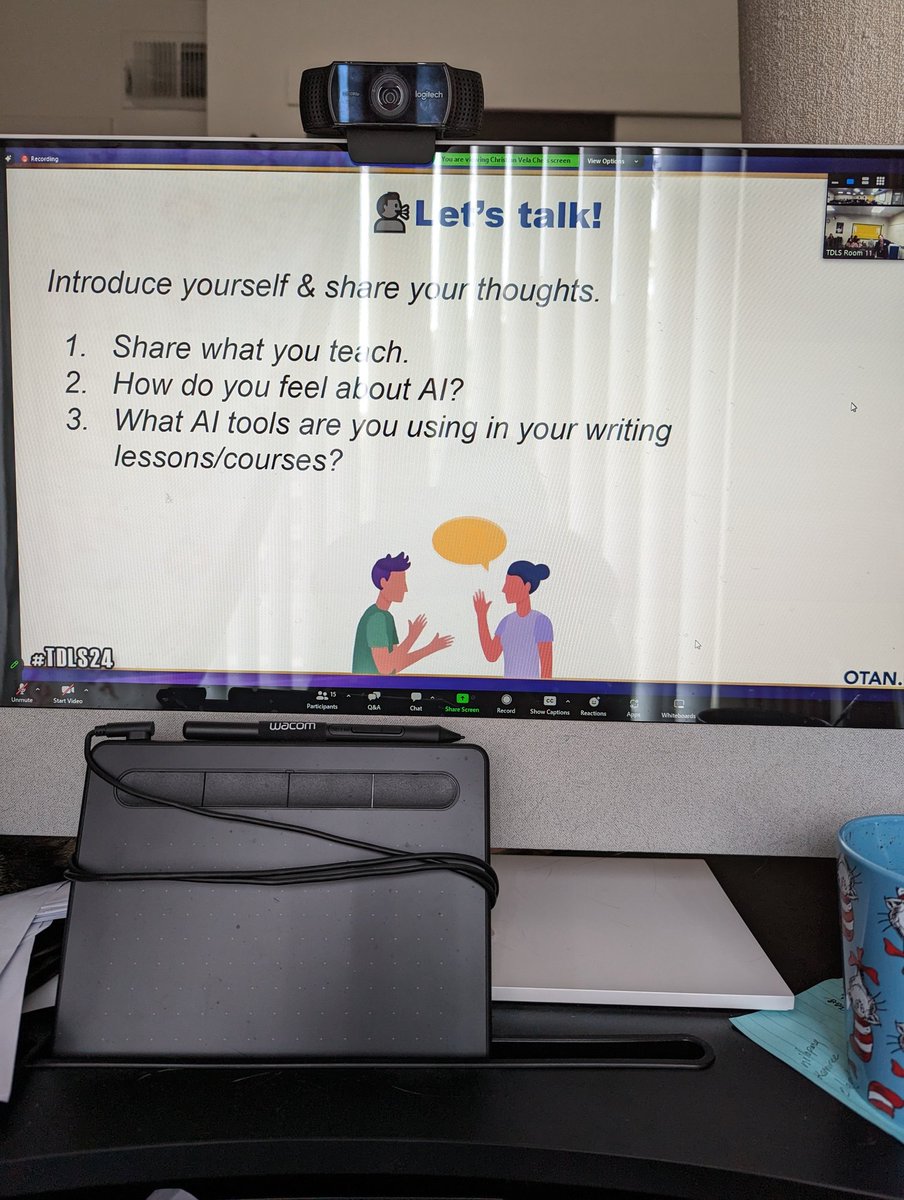 Enjoying the #TDLS24 conference in my pj's!