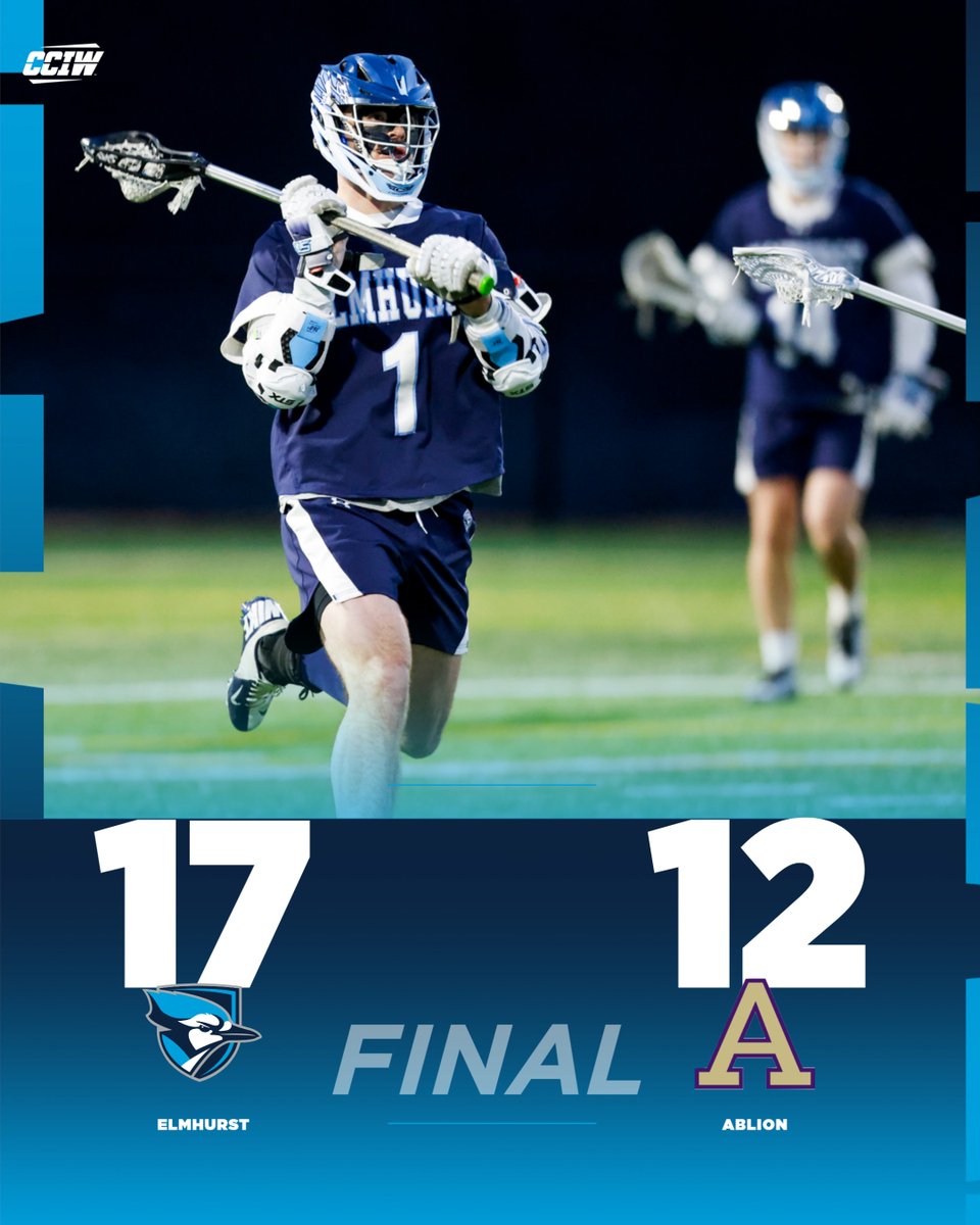 .@elmhurstu_mlax takes down Albion at home! #FlyJaysFly