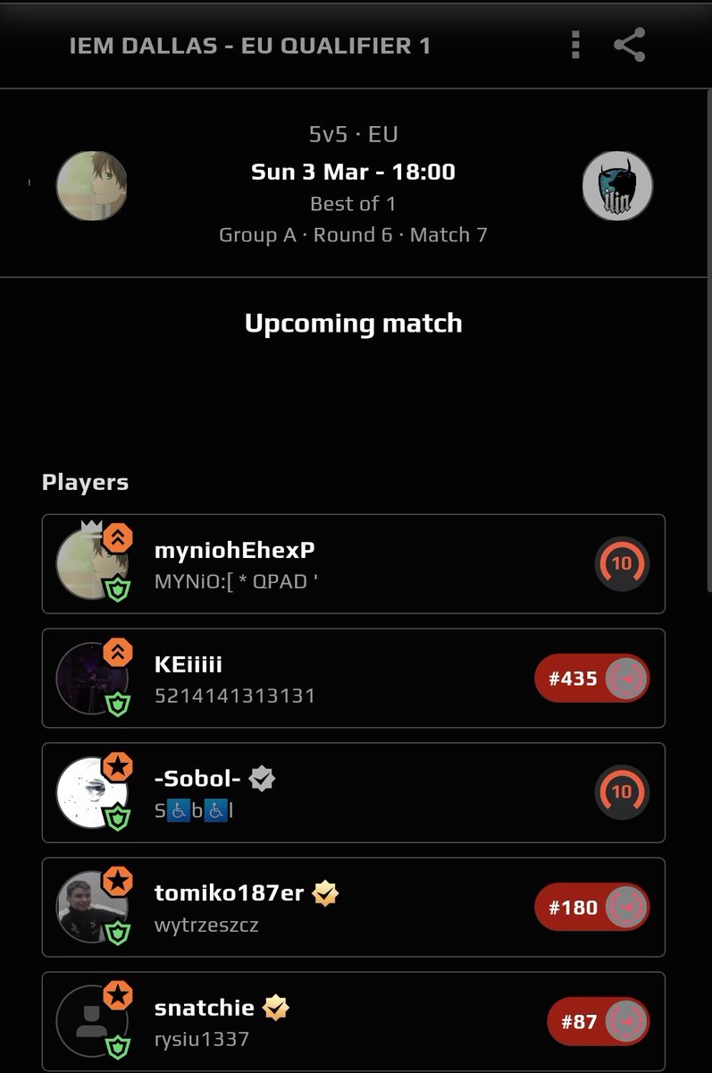 Won all the games today in IEM Dallas qualifier, playing again tomorrow 🤞