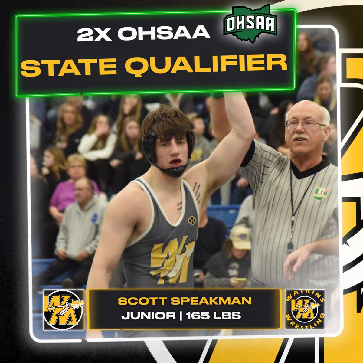 SCOTT SPEAKMAN 🦾⚡️

Scotty take the win in the blood round to earn his second straight trip to the state championships! 🏆

#WatkinsWarriorWay