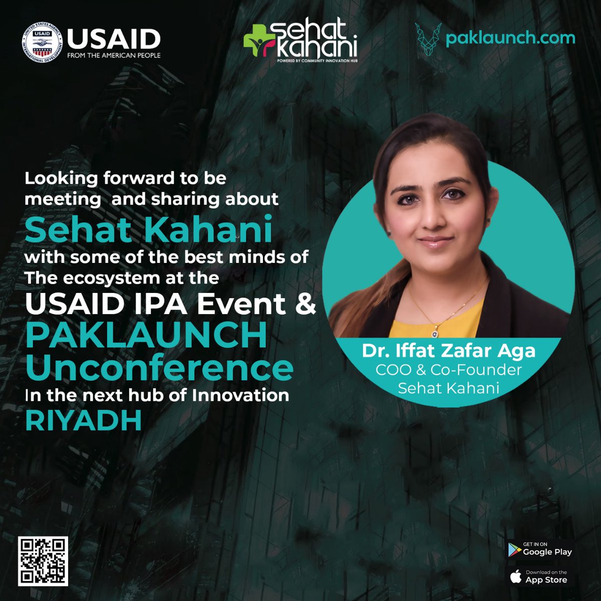 Dr. Iffat Zafar (@driffatzafaraga) on Twitter photo I am thrilled to announce that I will be speaking about Sehat Kahani at the USAID IPA & PakLaunch Unconference in Riyadh!
This trip is even more close to my heart as I have come back to Riyadh after 16 years;feeling an immense sense of nostalgia
<a href="/SehatKahani/">Sehat Kahani</a> I am thrilled to announce that I will be speaking about Sehat Kahani at the USAID IPA & PakLaunch Unconference in Riyadh!
This trip is even more close to my heart as I have come back to Riyadh after 16 years;feeling an immense sense of nostalgia
<a href="/SehatKahani/">Sehat Kahani</a>