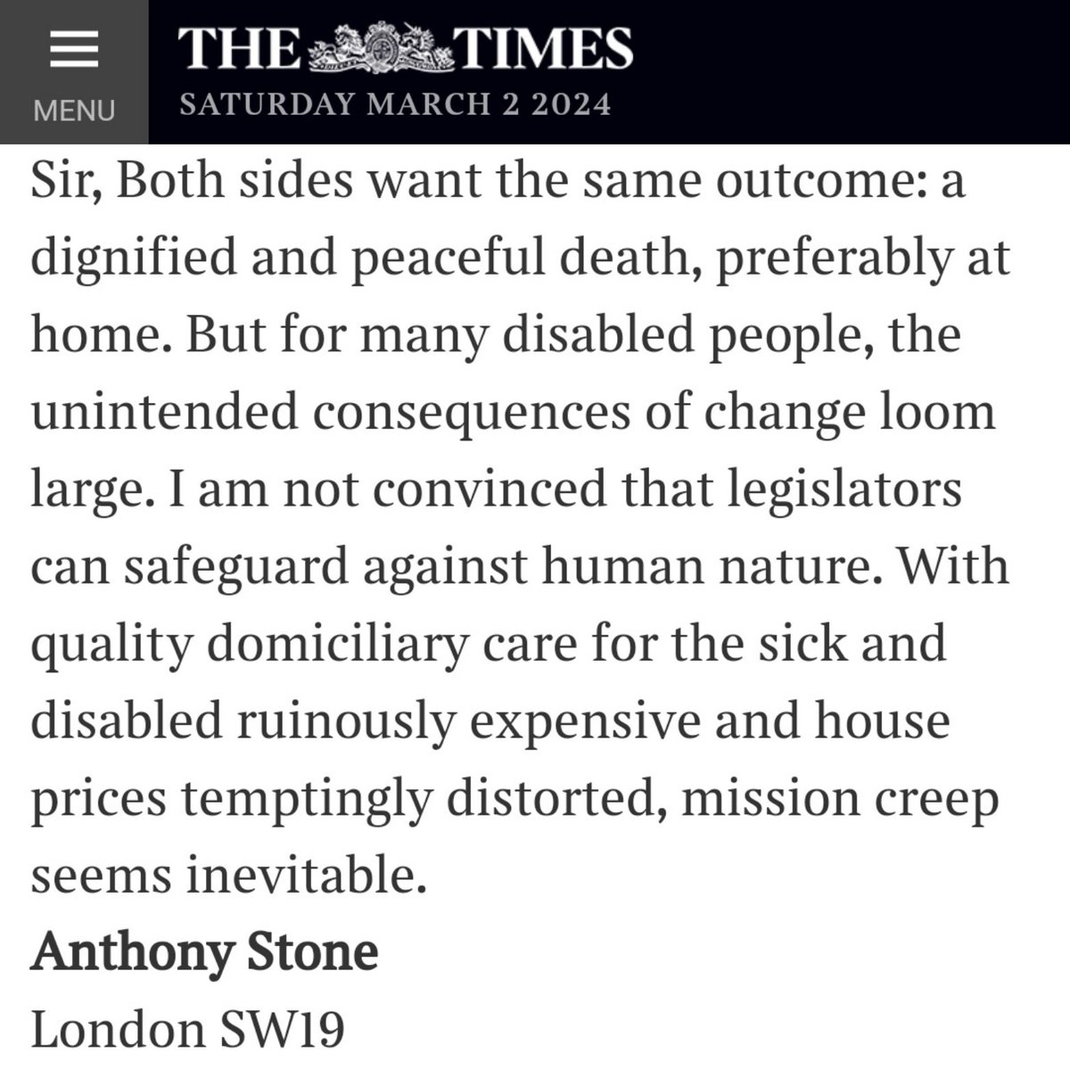 Assisted dying safeguards are impossible and assisted dying laws pose a huge risk to the vulnerable <a href="/StatesAssembly/">States Assembly - Jersey's elected parliament</a> <a href="/JerseyDyingWell/">Jersey Dying Well Group</a>