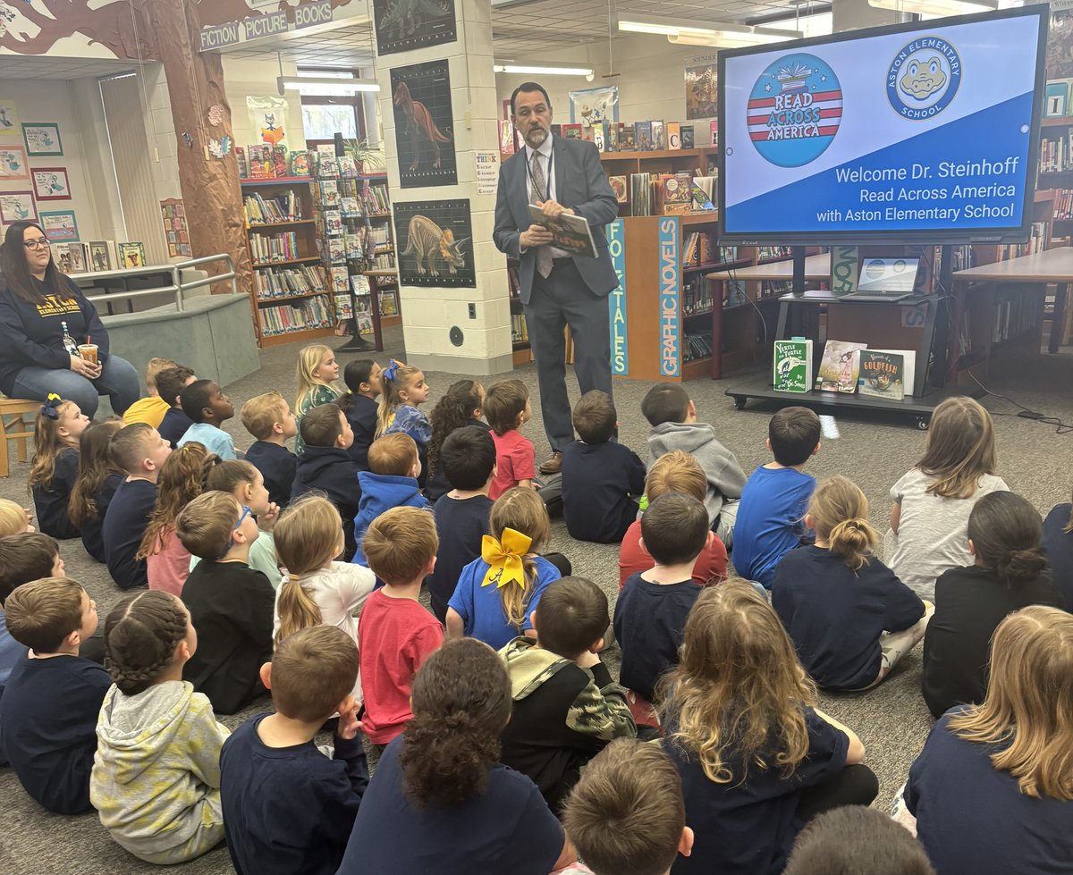 Read Across America! So many great readers came to Aston Elementary!