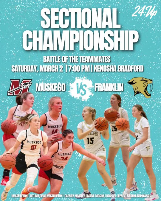 24:Up (@pcf24up) on Twitter photo Intense matchup tonight! 🏀 24:UP athletes bring their A-game to the sectional showdown!!
Good luck ladies!!
#SectionalGame #Unlimitedpotential2024 <a href="/MuskegoGBB/">Muskego Girls Basketball</a> @SaberGirlsBball Intense matchup tonight! 🏀 24:UP athletes bring their A-game to the sectional showdown!!
Good luck ladies!!
#SectionalGame #Unlimitedpotential2024 <a href="/MuskegoGBB/">Muskego Girls Basketball</a> @SaberGirlsBball