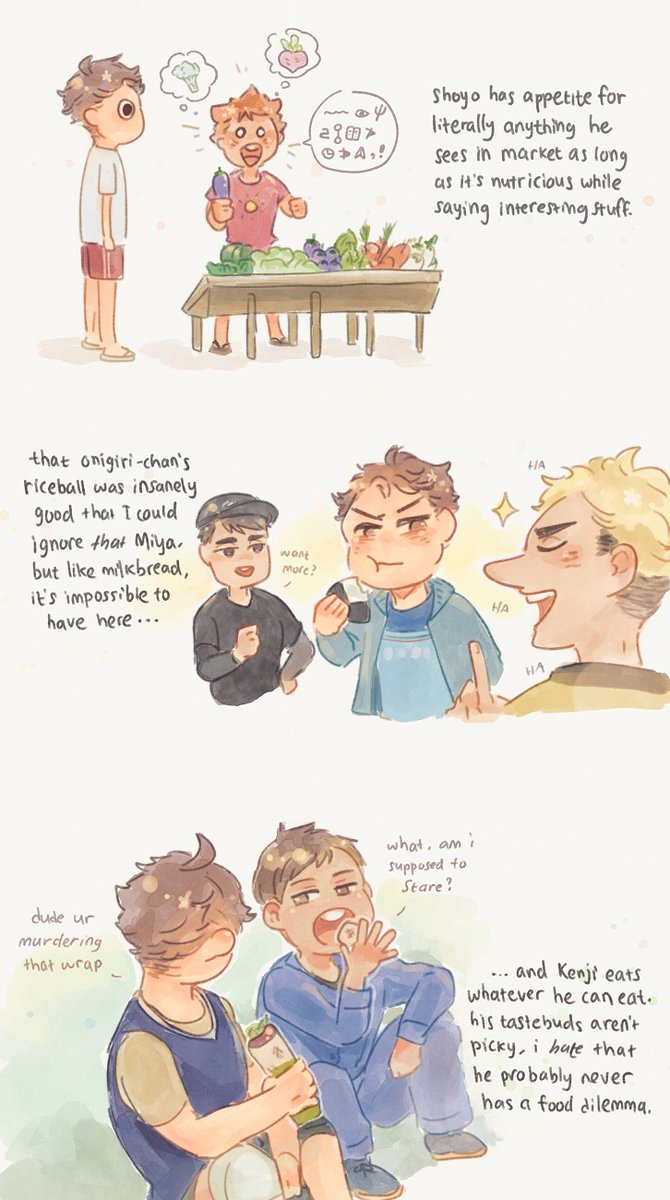 chlorosapple's tweet image. oikawa and the seemingly insoluble food dilemma 💭 #haikyuu