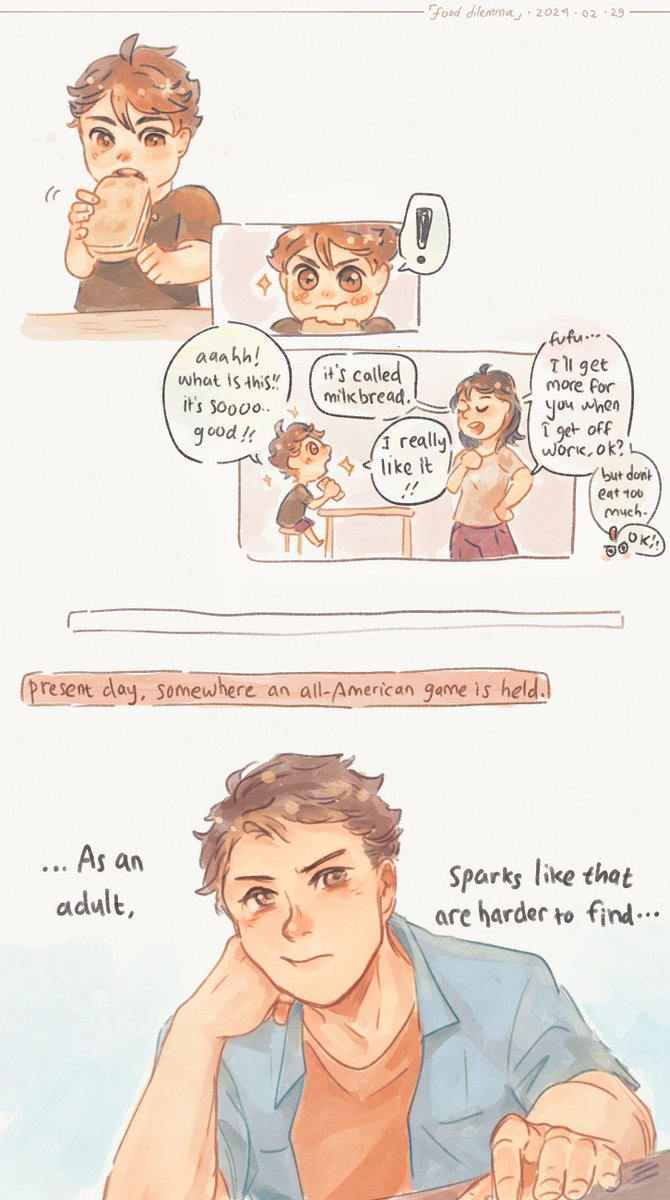 chlorosapple's tweet image. oikawa and the seemingly insoluble food dilemma 💭 #haikyuu