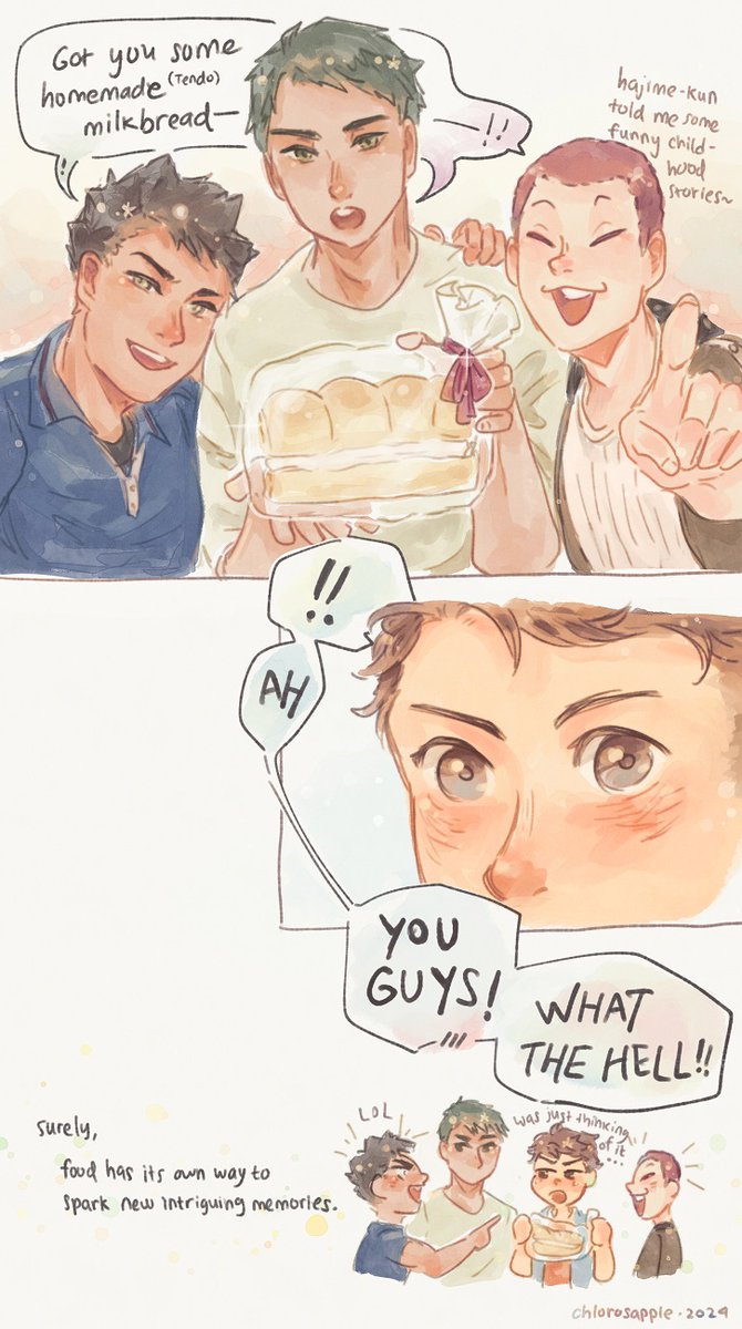 chlorosapple's tweet image. oikawa and the seemingly insoluble food dilemma 💭 #haikyuu