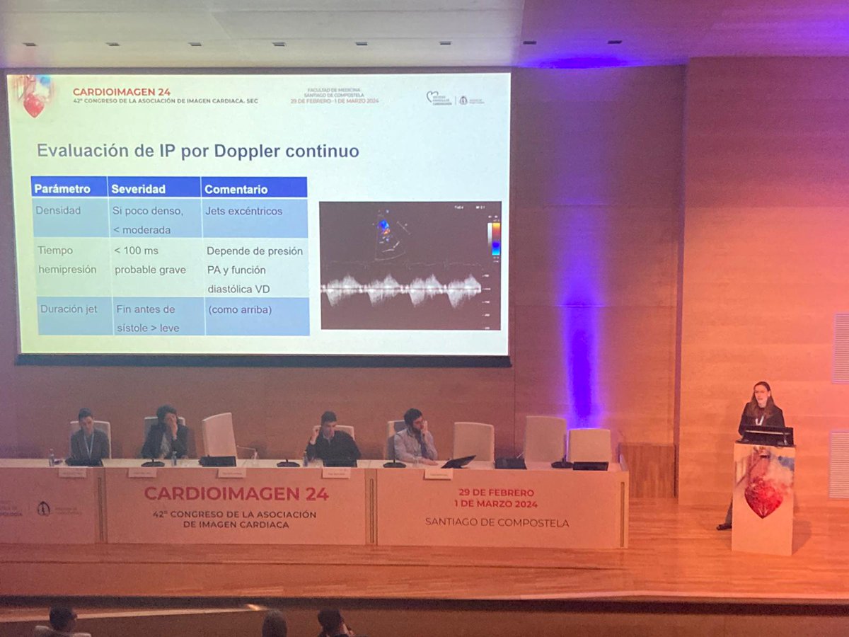 Las doctoras @c_jlopezguarch e @IreneMartndeMi1 representando al @Cardio_H12O en el Congreso de Cardioimagen! Clase magistral de RMc en congenitos🫀y revisión a través de casos de la patología del TSVD! @ImagenCard_H12O @TeresaSeguraCal @frenandosarnago @rsbodes