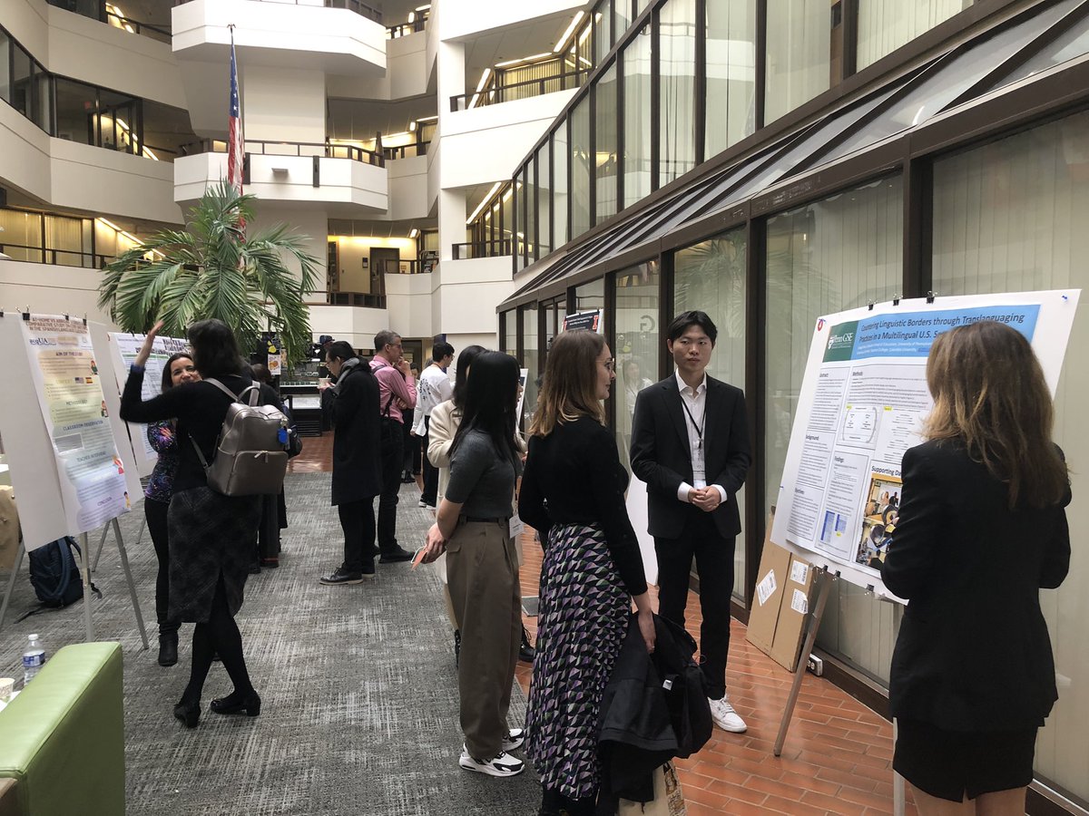 Day 2 Session II poster presentations are on! Come engage in discussions on #translanguaging, #nativespeakerism, development of #intercultural competence, and more!!