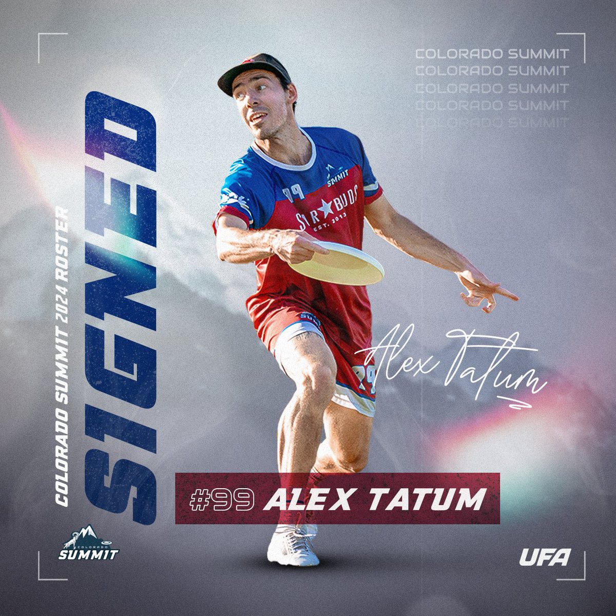 colorado_apex's tweet photo. An athletic freak on both ends of the disc 🦾🦿

Summit fans, Please welcome back Alex “Plow” Tatum!!

You better believe he’ll make jaw-dropping highlight plays on both defense and offense this season.

#ultimate #ultimatefrisbee #flatball #thecoloradosummit #ufa2024 https://t.co/3goDikl1K8
