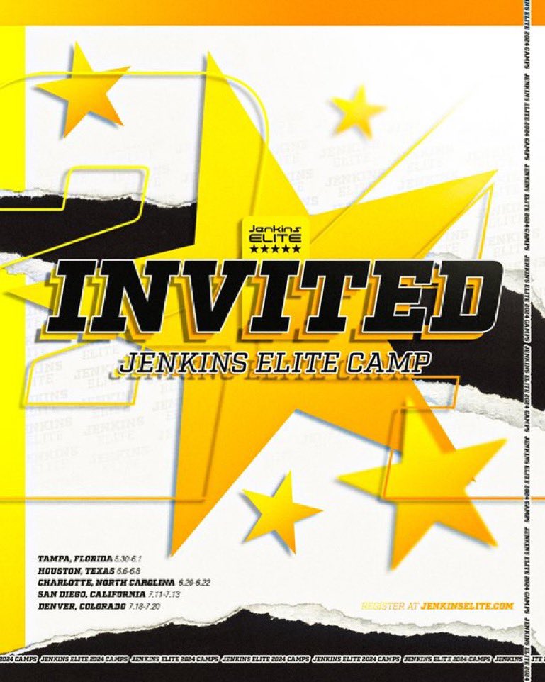 thank you for the personal invitation @CoachIJefferson to the elite Jenkins camp