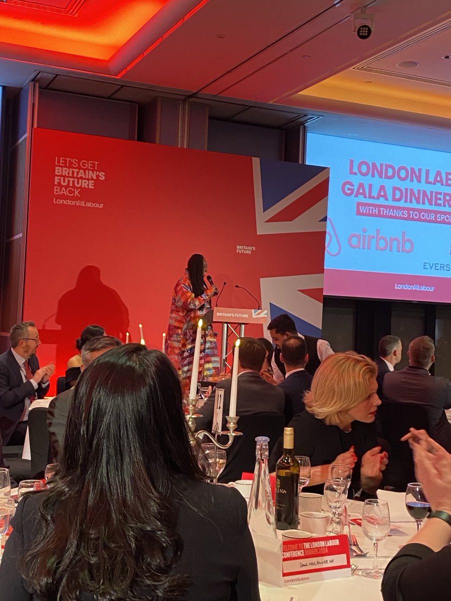 Great day at ⁦@LondonLabour⁩ conference and the dinner tonight. Huge appreciation for ⁦@DawnButlerBrent⁩ who hosted rather than go to the ⁦@BRITs⁩ this evening.