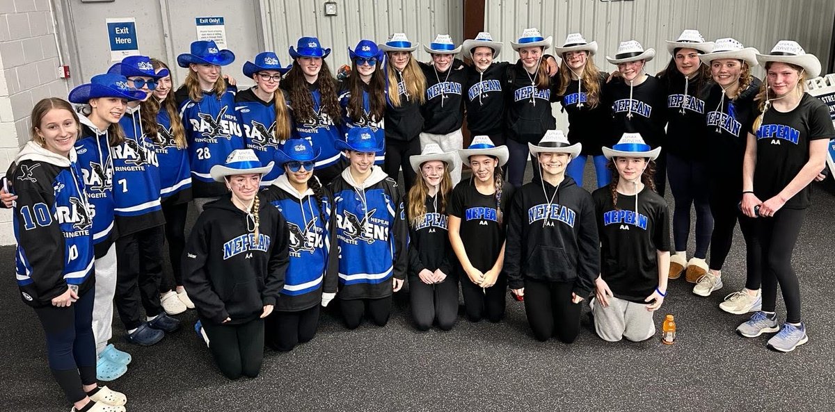 NepeanRingette's tweet photo. WOOHOO! U14AA-Price is off to the Provincial finals and in the hunt for gold! Way to go team!! So amazing to have the support of our U16AA players cheering them on too! They play Richmond Hill Ringette Association at Noon on Sunday. #ROPC2024 #ROPC #WeAreRingette #ringetteon https://t.co/Og6r5v2yVK