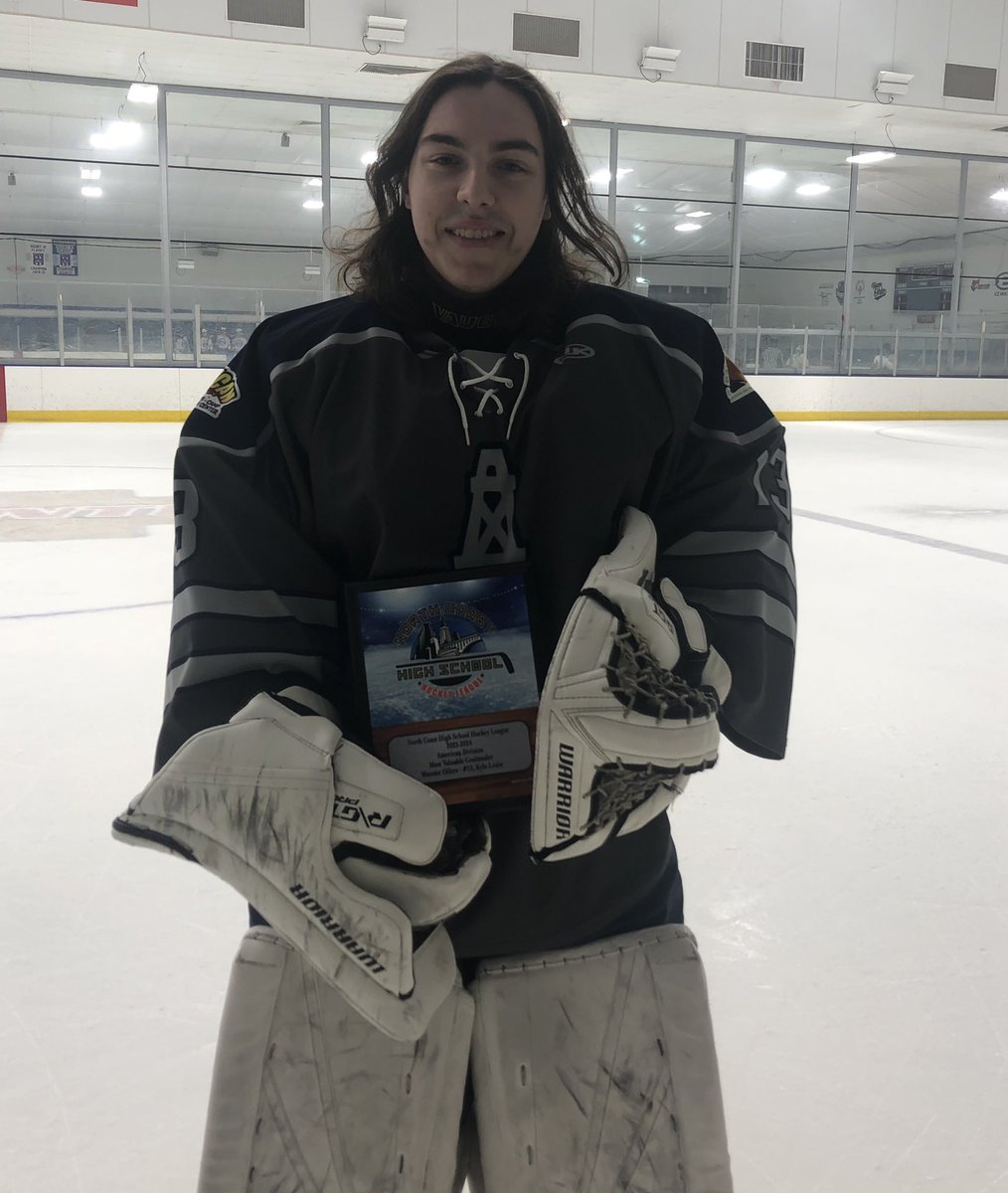 2023-24 North Coast High School Hockey League- American Division

Most Valuable Goaltender  
Wooster Oilers
Kyle Lesiw #13

Congratulations!