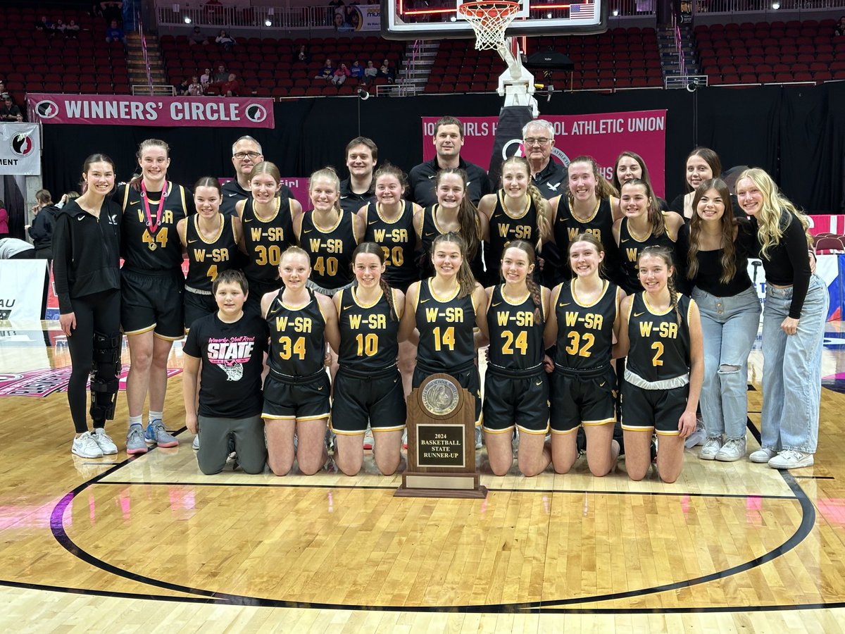 KWAYWaverly's tweet photo. 43-25 ⁦@wsrgbb⁩ fell to CCA in the State Championship Game. W-SR finished the greatest season in program history going 25-1 &amp; appearing in the final for the first time ever. https://t.co/xr4olcu5C1