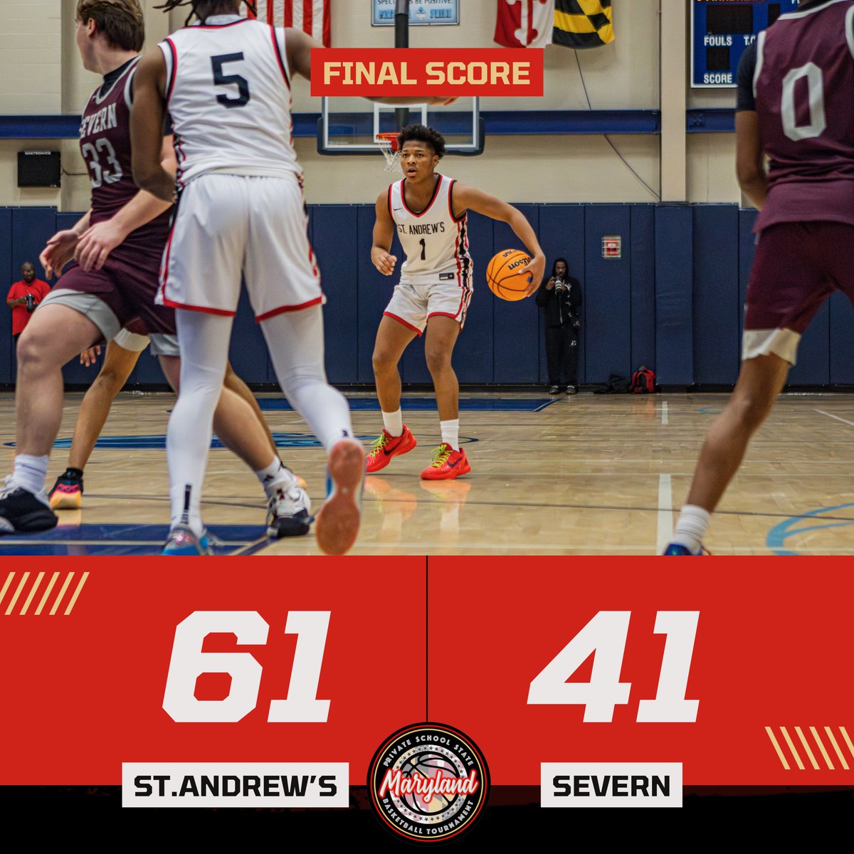 MDPSSBT's tweet photo. 7 seed @standrewsbball gets the W! They move on to face 5 seed Georgetown Prep in the quarterfinals on Tuesday at Spalding. https://t.co/IZm7jftZg7