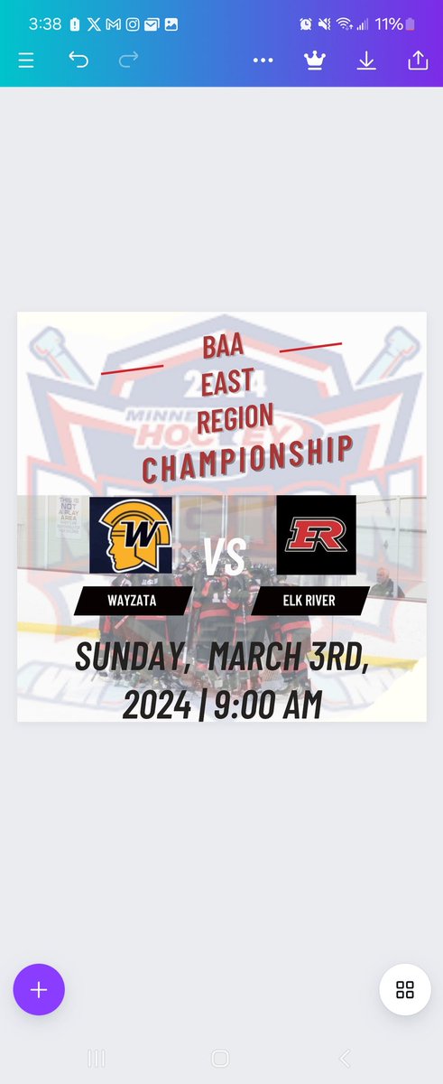 On Championship Sunday, March 3rd, the Elks and Trojans will battle for the BAA East Region 1 seed to STATE!
Location: ANOKA 
Time: 9:00am
Watch: youtube.com/@albelerberg47…
<a href="/ElkRiverHockey/">ElkRiver YouthHockey</a> 
#RiverRising