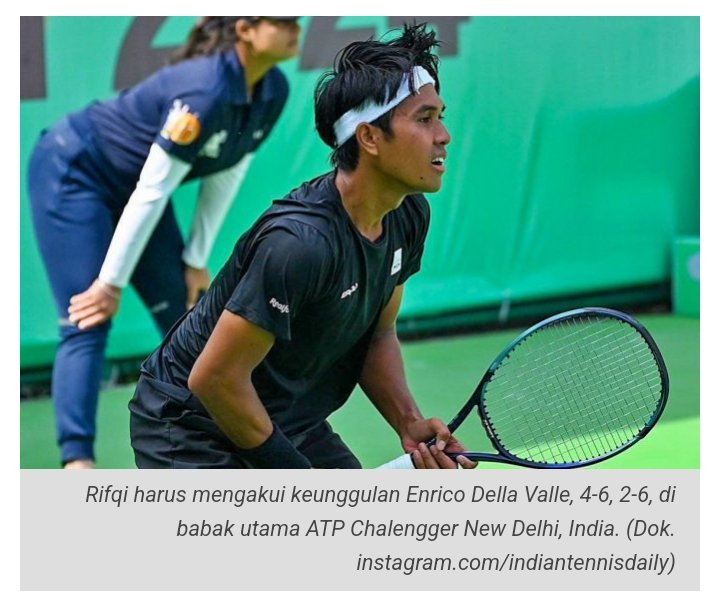 Rifqi Tembus Babak Utama ATP Challenger New Delhi, India Baca selengkapnya di surl.li/rczfg