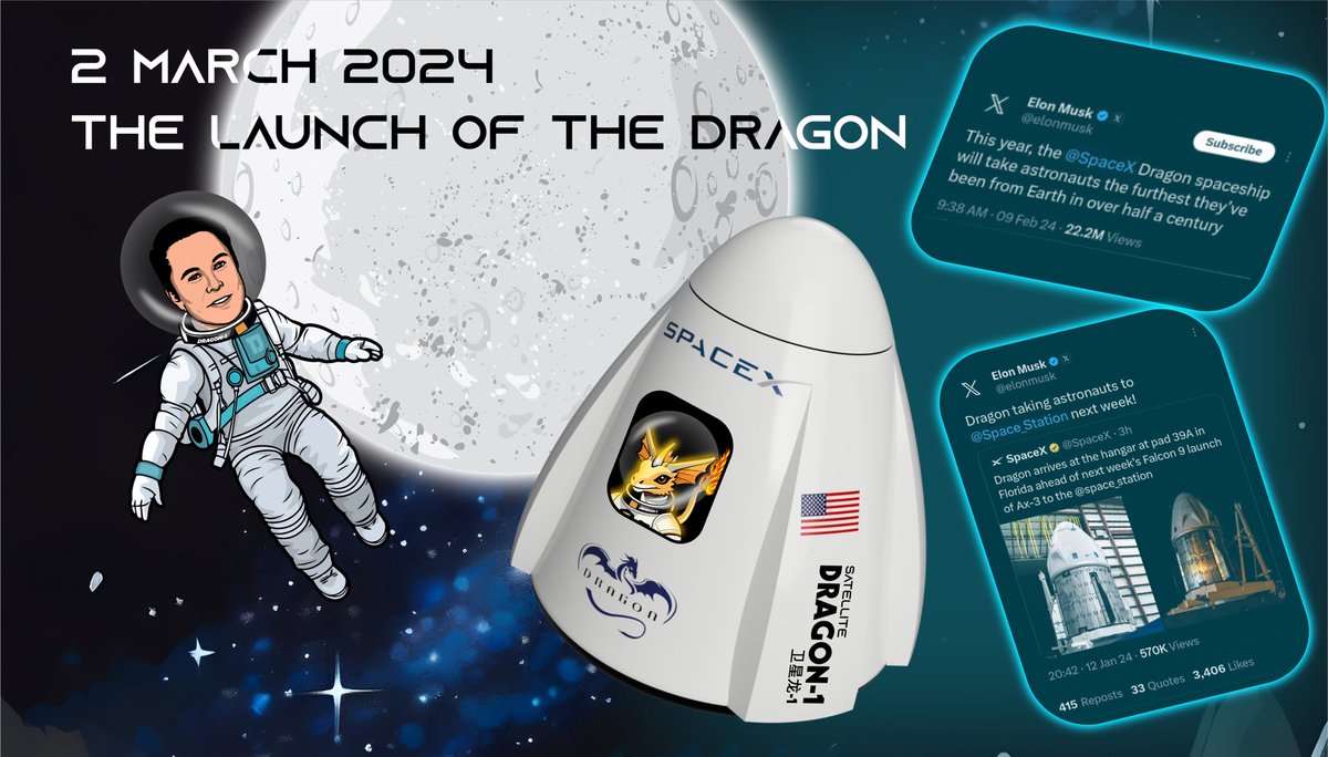 SatDragon1's tweet photo. @SpaceX @Space_Station Today it’s gonna happen!!
The launch 2 March
🚀🚀🚀🚀🚀🚀🚀🚀🚀🚀🚀🚀
@SatDragon1 LFG https://t.co/BdBFAsSdIE