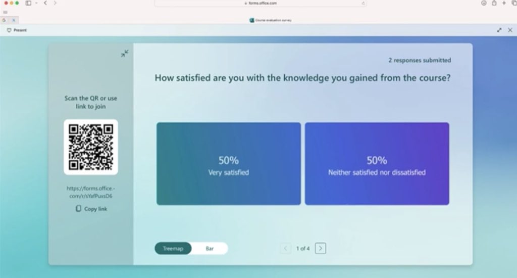 I’m really enjoying Presenter Mode in Microsoft Forms.   It essentially does the same thing as Mentimeter or PollEverywhere.

Perfect for educators, team leaders, and speakers looking to boost interaction and feedback. #MicrosoftForms #edtech