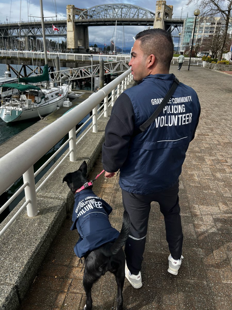 Latte joined us for our first Pooch Patrol of the year along the Seawall and Yaletown neighbourhood. 🐶