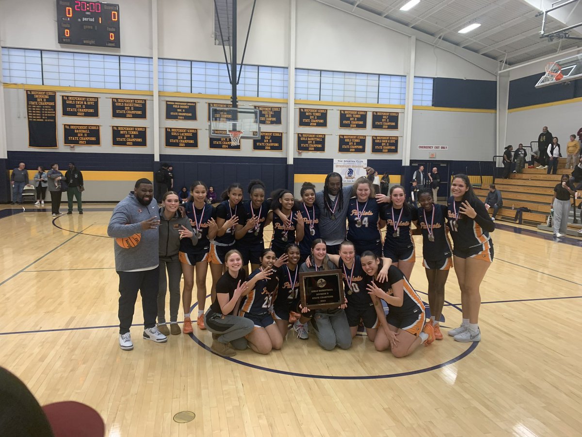 🚨💍It’s a 4-peat💍🚨
The Lady Patriots are your VISAA Division II state champs after a hard fought 56-53 win over Steward! Could not be more proud of this team💥🏀🏆

#EverythingEarned #VAA #VISAA
