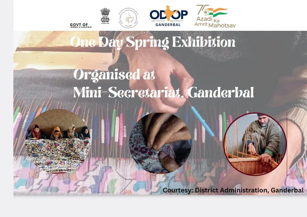 dcganderbal's tweet photo. All are invited!!!!!!!

Join us for a delightful One Day Spring Exhibition at Mini Secretariat Ganderbal on 4th March, 2024 (Monday) organized by District Administration Ganderbal! 
 Explore the vibrant displays and embrace the beauty of spring! 
@diprjk 
@Shyambir_IAS https://t.co/Eldhb2dI1k