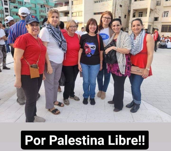 👉Nuestra @FGR_Cuba siempre está presente con su equipo d trabajo de la sede central. Un abrazo grande para esa tropa vanguardia d la Patria!

#FreePalestine 
#PalestinaLibreYa 
@yamilapenao @AlinaLiFGR