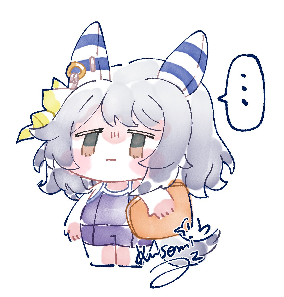 イラスト見返してこの辺りのむっちり具合我ながら可愛いな😌 