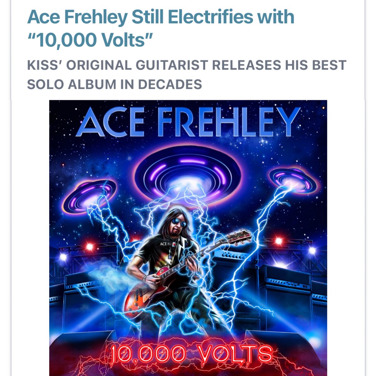 My written review of Ace Frehley’s “10,000 Volts” is up on @tracking_angle ! When it comes to writing about anything KISS related, the creative juices never run dry. Give it a read! #acefrehley #10000volts #albumreview trackingangle.com/music/ace-freh…