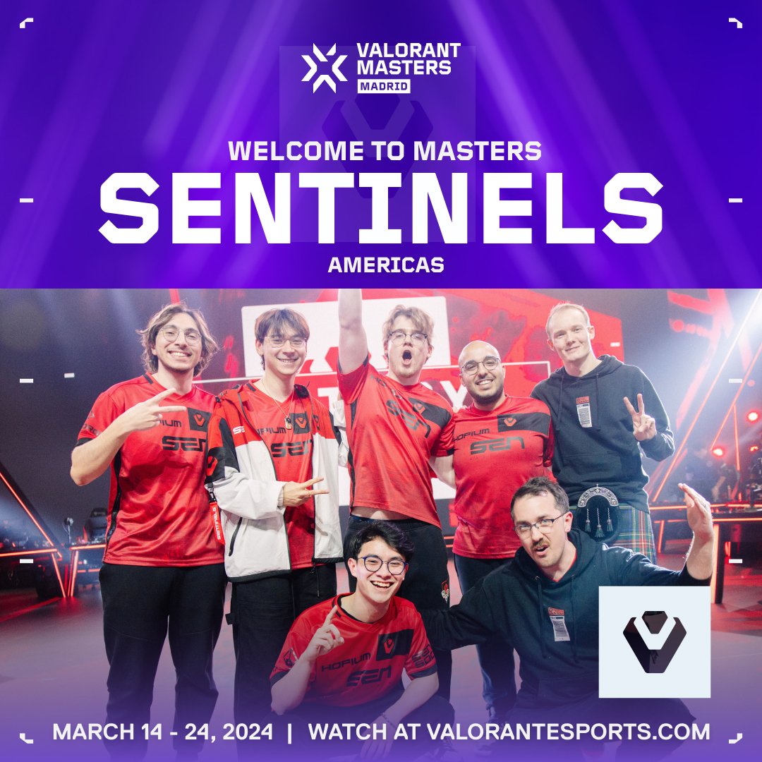 ValorantEsports's tweet image. After 932 days, SEN City qualifies for a global event!

Sentinels are headed to #VALORANTMasters Madrid.
