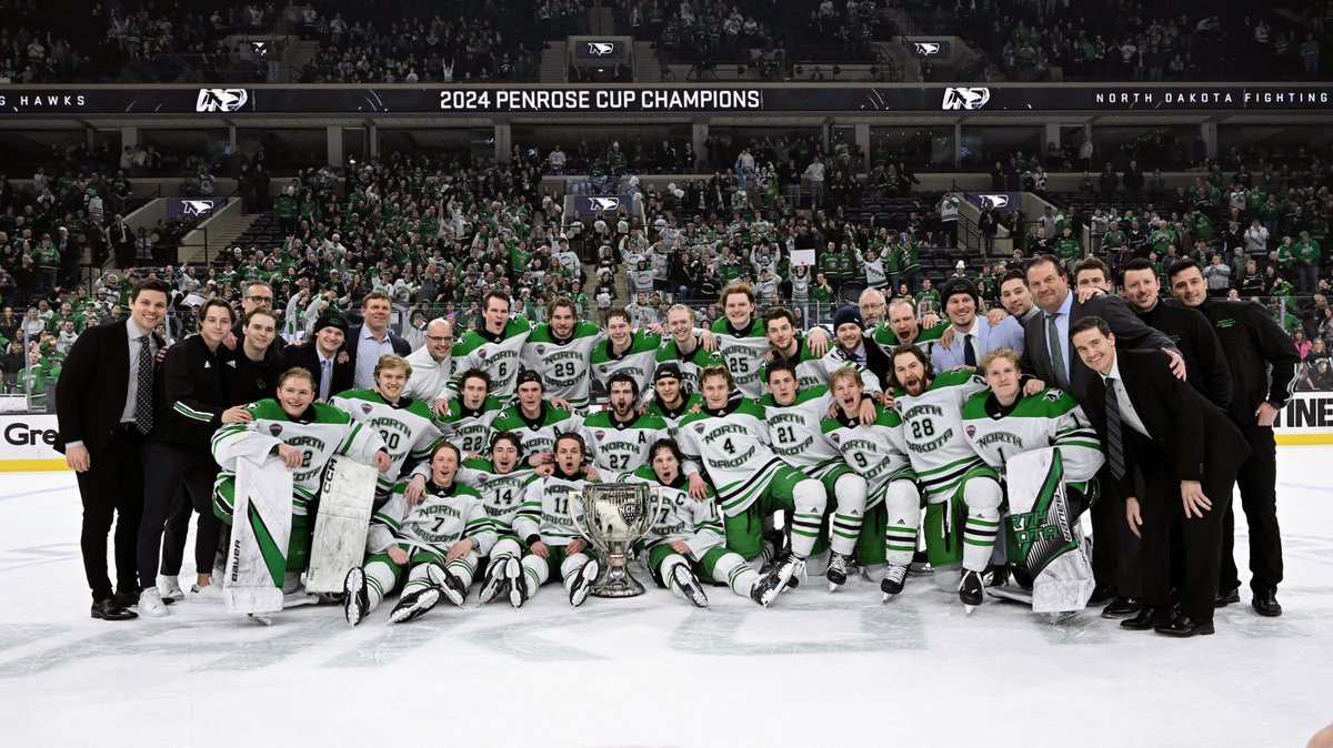 UNDmhockey's tweet image. For the 21st time in program history, we are conference champs! 

#UNDproud | #LGH
