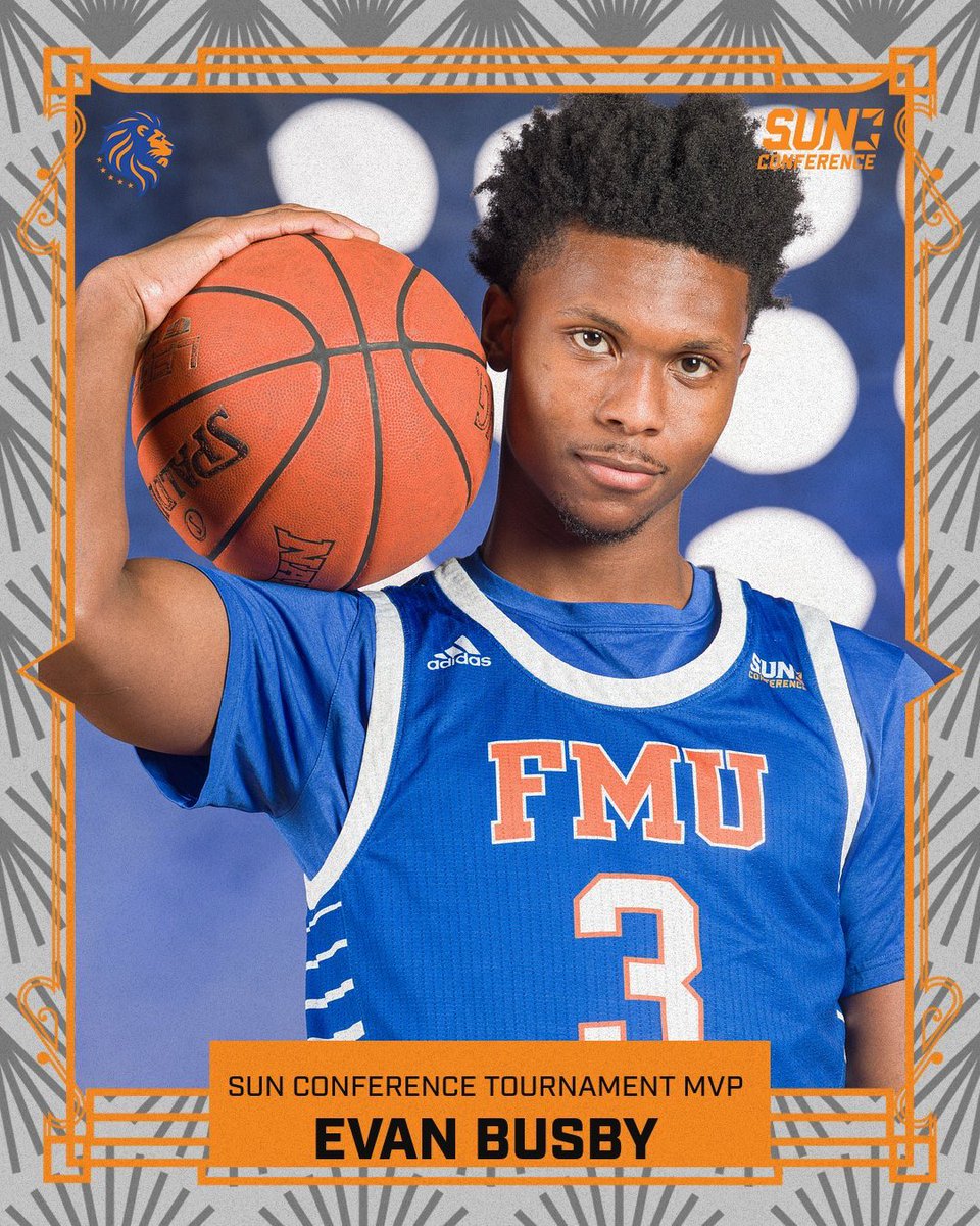 FMU Lions Athletics (@gofmulions) on Twitter photo Evan Busby (<a href="/EvanBuzz/">EZ</a>) has been name MVP of the <a href="/SunConference/">The Sun Conference</a> 2024 Men’s Basketball tournament!!
Congrats to the <a href="/FMU_MBB/">FMU Men’s Basketball</a>!! You deserve every bit of this 1 🦁🏀💙🧡
#fmu #Lions #EvanBusby #BDBS #dfa #mbb #champs #SUNchamps #hbcu #FloridaMemorial #FLOMO 🏆💍 Evan Busby (<a href="/EvanBuzz/">EZ</a>) has been name MVP of the <a href="/SunConference/">The Sun Conference</a> 2024 Men’s Basketball tournament!!
Congrats to the <a href="/FMU_MBB/">FMU Men’s Basketball</a>!! You deserve every bit of this 1 🦁🏀💙🧡
#fmu #Lions #EvanBusby #BDBS #dfa #mbb #champs #SUNchamps #hbcu #FloridaMemorial #FLOMO 🏆💍