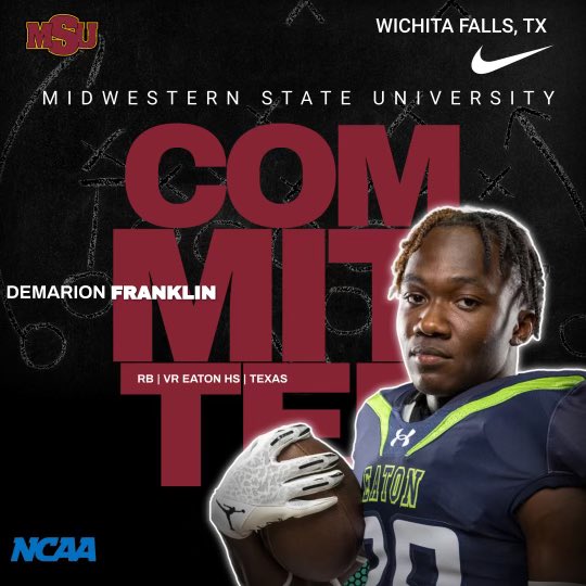 100% COMMITTED ❤️‍🔥 
#AGTG 
<a href="/MSUTexasFB/">Midwestern State Football</a> <a href="/EatonEagleFB/">Eaton Eagle Football</a>