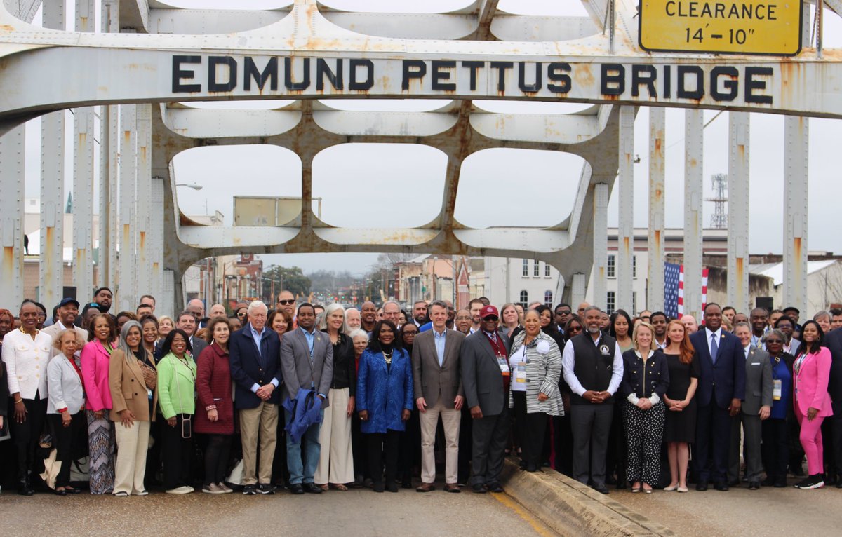 Taking time to lay eyes on the faces and places of the Civil Rights Movement and walk in the foot steps of giants is a brave and powerful thing to do. Grateful to my colleagues for a day of remembrance, reflection, and renewal as we mark 59 years since Bloody Sunday. 🙏🏾